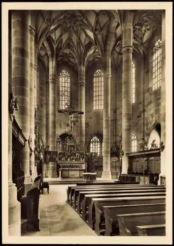 Schwäbisch Hall STADTKIRCHE ST. MICHAEL Chor 1495-1525 mit dem Kruzifix 1950