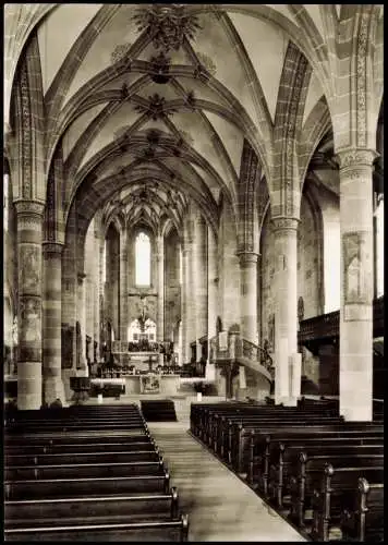 Ansichtskarte Schwäbisch Hall St. Michaelskirche Innenansicht 1960