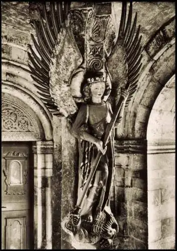 Schwäbisch Hall St. Michaelskirche St. Michael als Drachentöter 1960