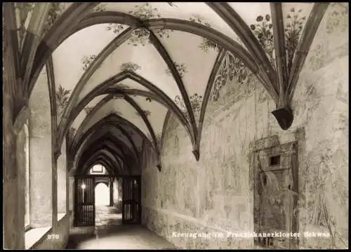 Ansichtskarte Schwaz Kreuzgang im Fanziskaner-Kloster 1960