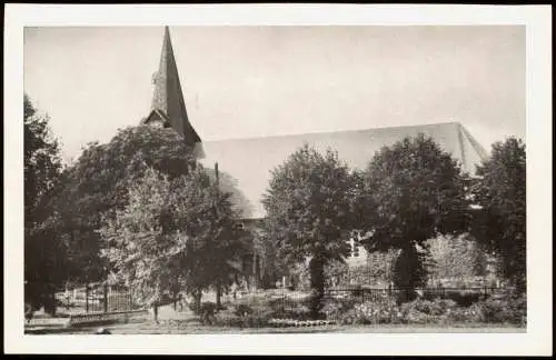 Ansichtskarte Schwei Jadebusen-Seefeld Partie an der Kirche 1962