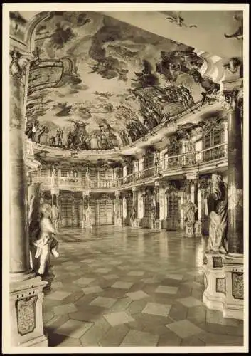 Ansichtskarte Bad Schussenried Prämonstrantenserkloster - Bibliotheksaal 1959