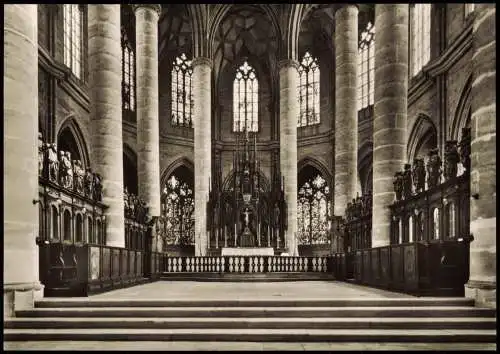 Schwäbisch Gmünd Innenansicht Heiligkreuzmünster Hauptwerk der Parler 1960