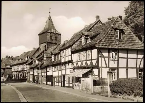 Hildesheim Stadtteilansicht, Fachwerkhäuser Lappenberg mit Kehrwiederturm 1961