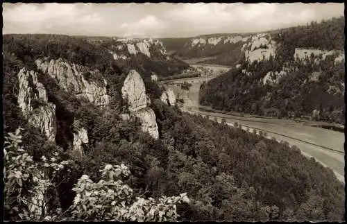 Ansichtskarte Beuron Blick vom Eichfelsen auf Schloß Werenwag 1964