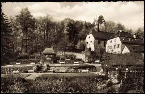 Ansichtskarte Lindenfels (Bergstraße) Der Kurgarten 1962
