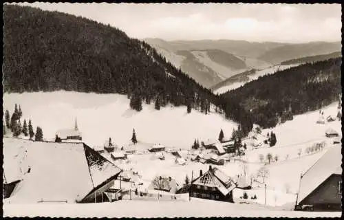 Ansichtskarte Muggenbrunn-Todtnau Stadt im Winter 1953