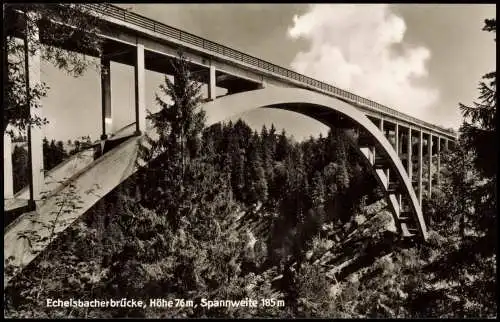 Ansichtskarte Rottenbuch Echelsbacher Brücke Fotokarte 1963