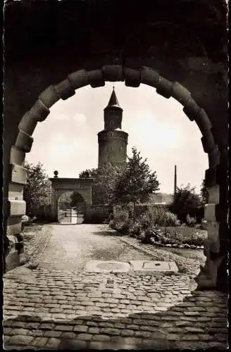 Ansichtskarte Idstein Blick vom Schloßeingang auf den Hexenturm 1956