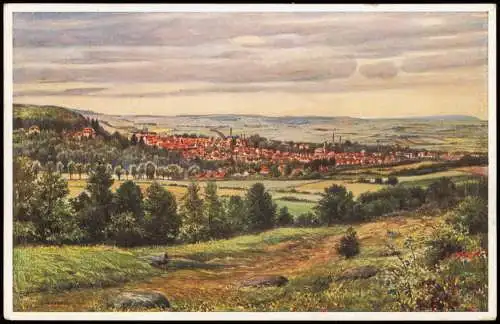 Ansichtskarte Lauterbach (Hessen) Stadt - Künstlerkarte 1957