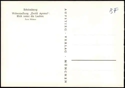 Schömberg (Schlesien) Chełmsko Śląskie Webersiedlung Zwölf Apostel Lauben 1962