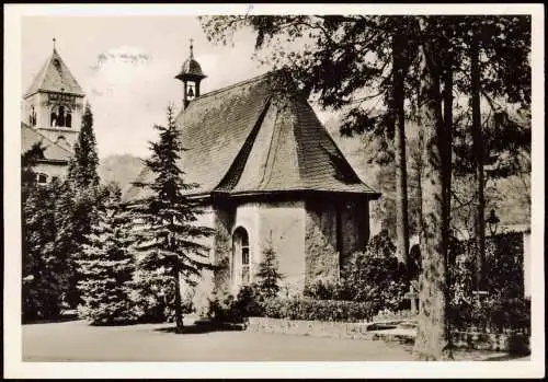 Schönstatt-Vallendar Gnadenkapelle, alter Turm und Heldengräber 1959