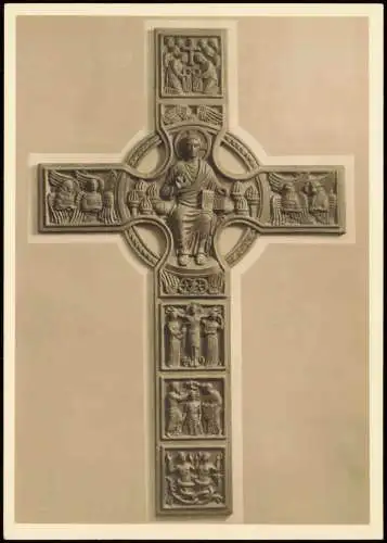 Ansichtskarte  Religion Kirche Heristal Reliefkreuz 1955