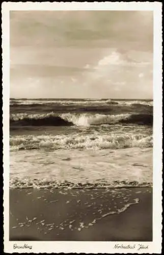 Ansichtskarte Juist Strand, Brandung Fotokarte 1961