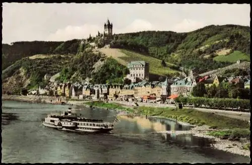 Ansichtskarte Cochem Kochem Stadt und Dampfer Fotocolor AK 1964