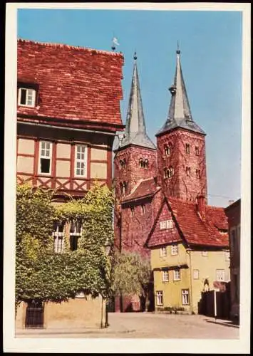 Ansichtskarte Höxter (Weser) Ortsansicht, Straße an der Kilianikirche 1955