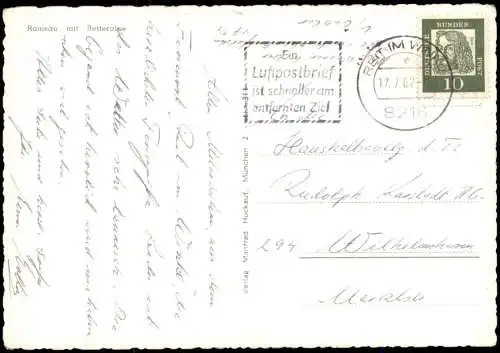 Ramsau bei Berchtesgaden Ortsansicht, Kapelle/Kirche, Reiteralpe 1962