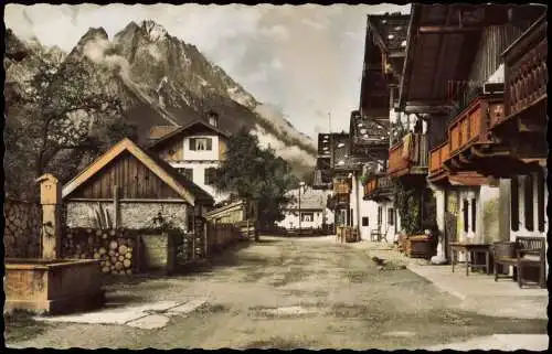 Ansichtskarte Garmisch-Partenkirchen Frühlingstrasse Colorfoto AK 1961