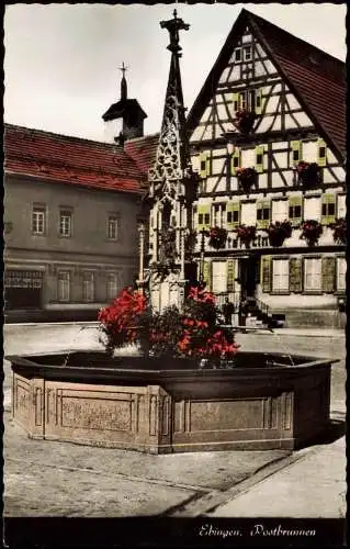 Ansichtskarte Ebingen-Albstadt Postbrunnen 1962