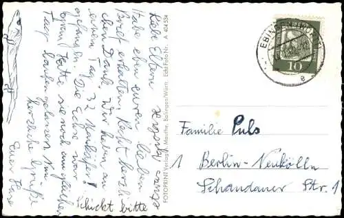 Ansichtskarte Ebingen-Albstadt Postbrunnen 1962
