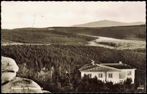 Ansichtskarte Ilsenburg (Harz) Kästehaus mit Brockenblick 1964