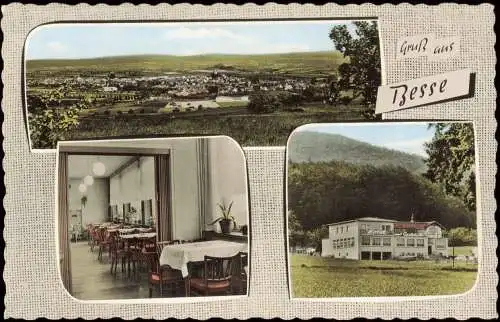 Ansichtskarte Besse-Edermünde Hotel u. Restaurant Franke Mehrbild 1965