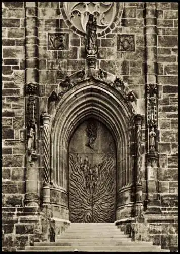 Hildesheim Andreaskirche Hauptportal (Bronze) (von Bildhauer Ulrich Henn) 1960