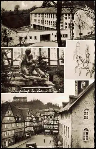 Ansichtskarte Spangenberg Marktplatz u.a. Mehrbild 1963