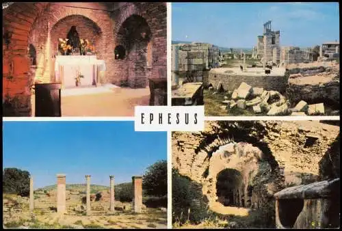 Ephesos-Selçuk Ἔφεσος EPHESUS Religious Places (Mehrbildkarte) 1968