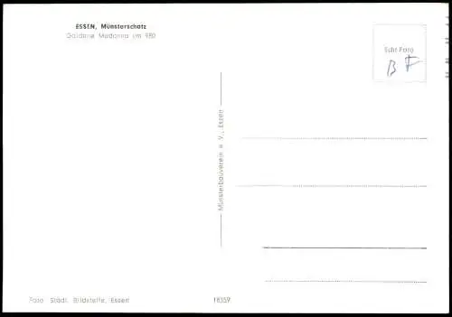 Ansichtskarte Essen (Ruhr) Münsterschatz Goldene Madonna um 980 1960