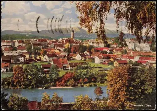 Ansichtskarte Traunstein Panorama-Ansicht mit Hochfelln und Hochgern 1968