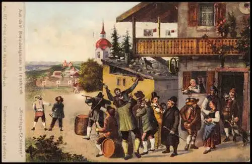 Ansichtskarte Innsbruck Aus dem Breinössigarten Kirchtags-Schiessen 1912