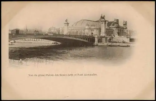 CPA Paris Vue du grand Palais des Beaux-Arts et Pont Alexandre. 1906