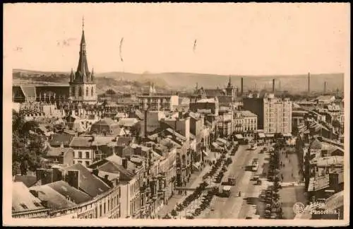 Postkaart Lüttich Luik Lîdje Straßenblick - Totale 1953