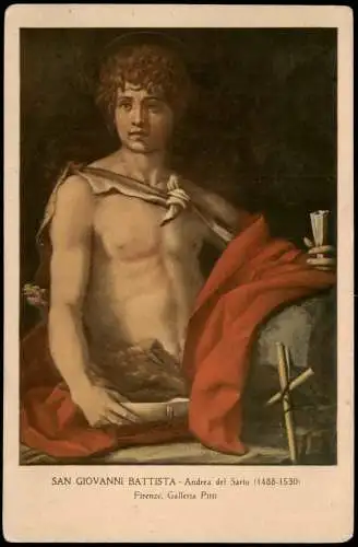 Künstlerkarte: Gemälde SAN GIOVANNI BATTISTA - Andrea del Sarto  Firenze 1928