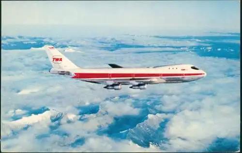 Flugzeug Airplane Avion Boeing 747 TWA 1978 Sonderstempel Frankfurt Flughafen