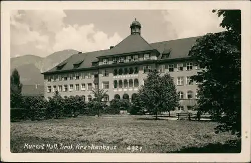 Ansichtskarte Hall in Tirol Solbad Hall Krankenhaus 1953