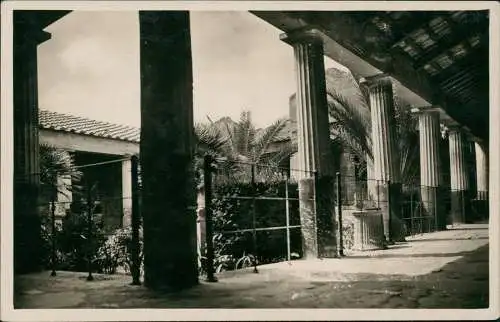 Cartoline Pompei Haus der vergoldeten Amoretten: Garten 1939