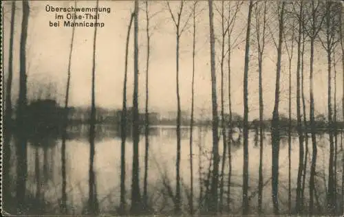 CPA .Frankreich Überschwemmung im Oise-Thal bei Mannicamp 1915  gel. Feldpost