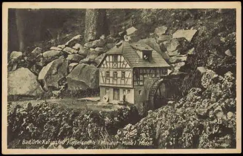 Ansichtskarte Bad Orb Kuranstalt Kuppelsmühle Miniatur-Mühle Modell. 1952