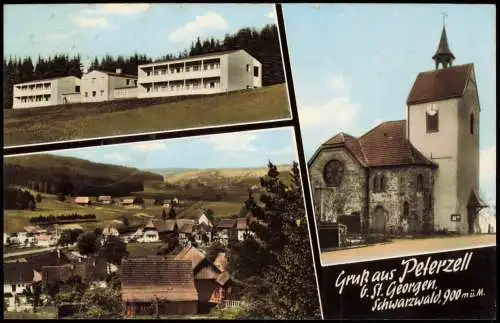 Ansichtskarte Peterzell 3 Bild: Stadt, Kirche 1966