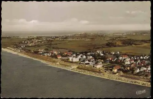 Ansichtskarte Duhnen-Cuxhaven Luftbild Colorfoto AK 1956
