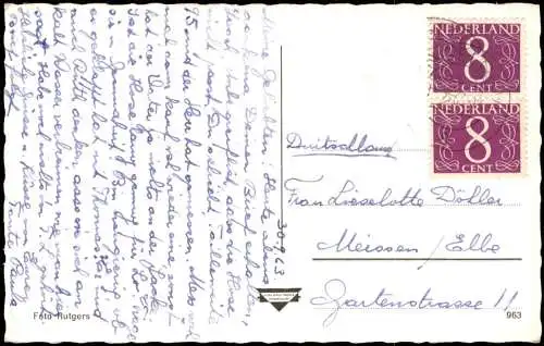 Postkaart Hengelo Stadhuis mit Innenansichten 1963