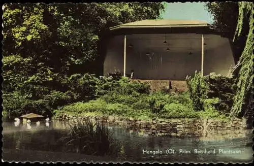 Postkaart Hengelo Prins Bernhard Plantsoen 1966