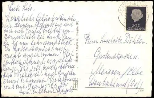 Postkaart Hengelo Enschedesestraat De Sluis Stadhuis Mehrbild 1965