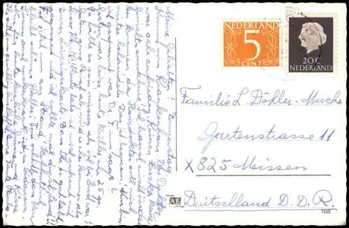 Postkaart Hengelo Pr. Bernhardplantsoen Lambertuskerk Telgentiat MB 1967