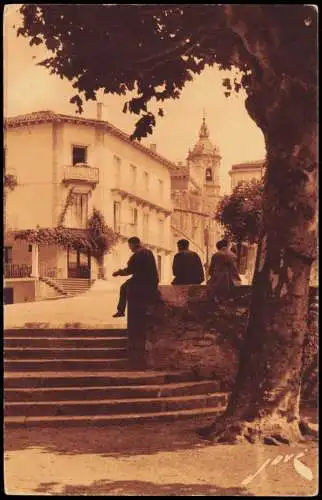 Hondarribia Fontarabie Le clocher et le port de Sainte-Marie 1928