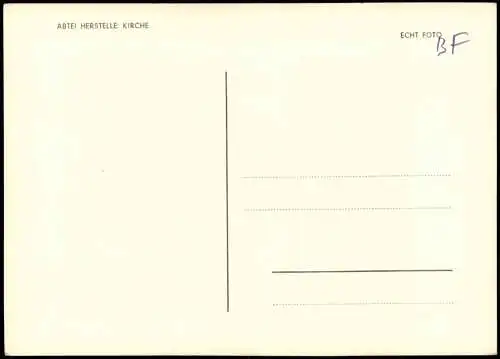 Ansichtskarte Herstelle-Beverungen Abtei-Kirche, Wandbemalung Altar 1961