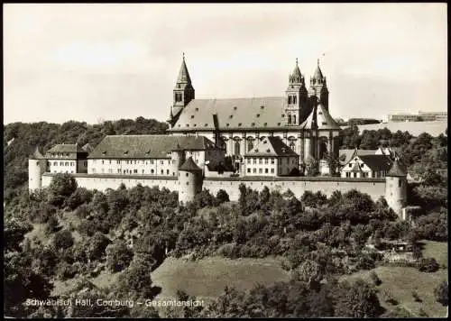 Ansichtskarte Schwäbisch Hall Blick auf Schloss Kloster Comburg 1962