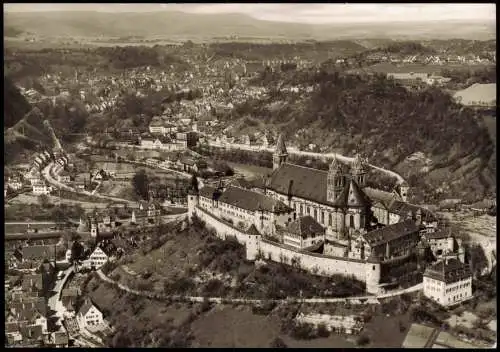 Ansichtskarte Schwäbisch Hall Luftbild Steinbach Kath. Kirche - Akademie 1961